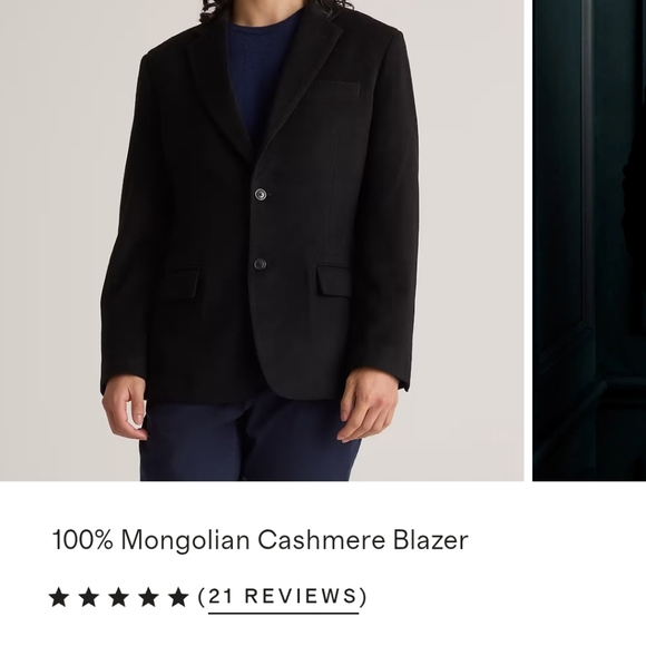 Quince Black Mongolian Cashmere Blazer - Picture 7 of 10